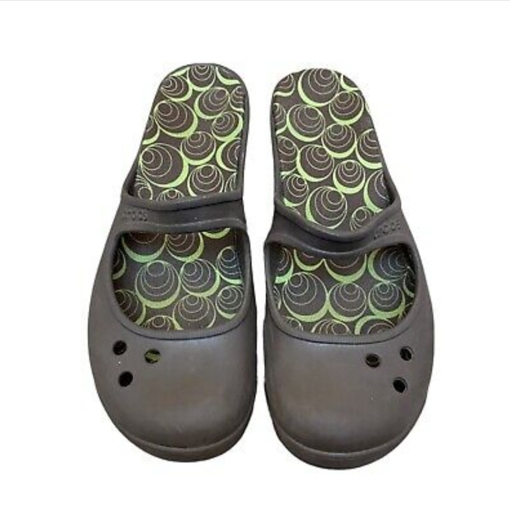 Crocs Mary Jane Wedged Clogs
